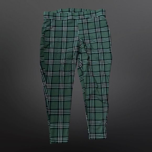 Plus Size Torrid Full Length Signature Waist Green Plaid  lLegging Size 3X - Picture 1 of 4